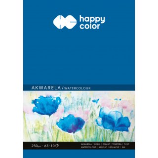 Blok do akwareli A3 10 kartek 250g/m2, Happy Color