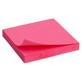 Blok karteczek samoprzylepnych 75x75mm, 100 arkuszy, neon różowy, Axent