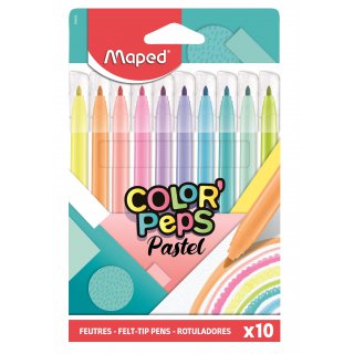 Flamastry Colorpeps Pastel 10 kolorów, Maped
