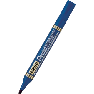 Marker permanentny ze ściętą końcówką N80 niebieski, Pentel