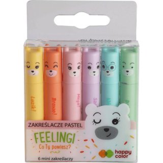 Zakreślacze Happy Color Feelingi Mini 6 kolorów